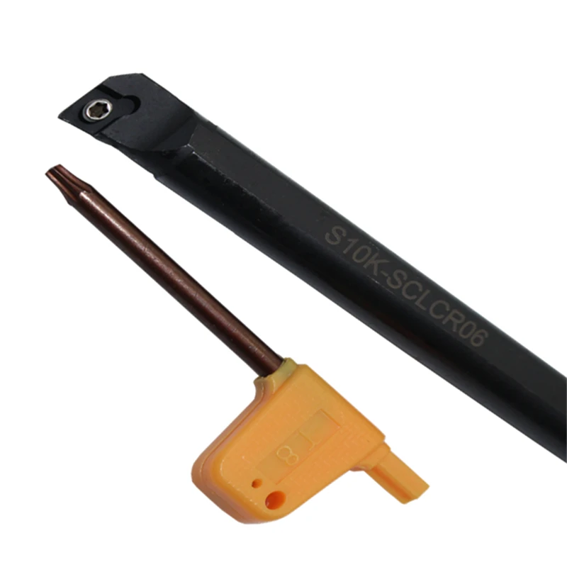 Suporte de ferramenta de rotação interna s10k sclcr06, parafuso, suporte de ferramentas, barra de perfuração, inserção de carboneto ccmt060204 para ferramenta de torno cnc