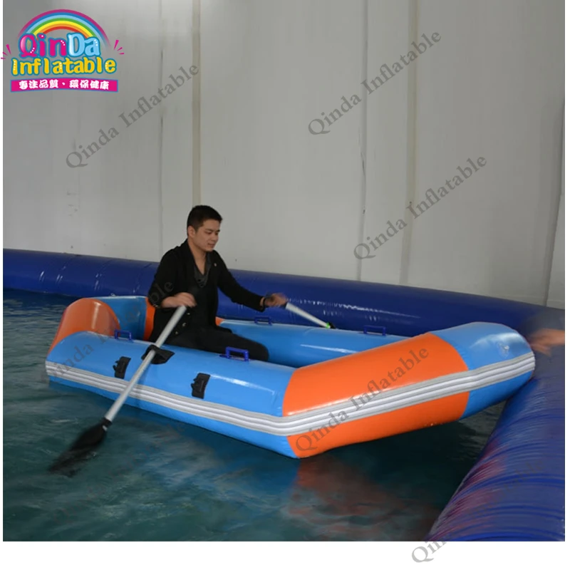 Commercial Customized Inflatable Rowing Fishing Boat,0.9mm PVC Water Kayak Inflatable Drifting Boat For Rental