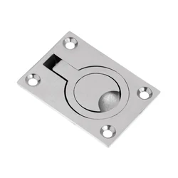 High Quality 316 Stainless Steel Boat Marine Flush Mount Ring Handle Pull Cabin Deck Hatch Locker Lift 2.44 x 1.7'