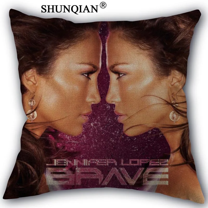 Custom jennifer lopez pillowcase Custom Cotton Linen Throw Pillow Cover Pillowcase Customize 45x45cm one side