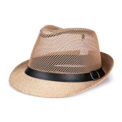 LNPBD 2017 hot sale male sunbonnet summer mesh fedoras strawhat cap male  breathable summer hat