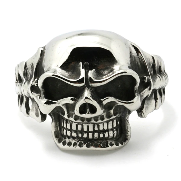 Huge & Heavy Mens Boys 316L Stainless Steel Cool Punk Gothic Big Evil Demon Skull Biker Bangle New