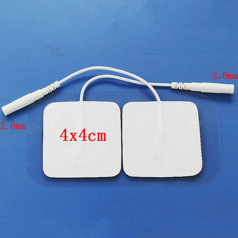 

100pcs TENS MACHINE REPLACEMENT PADS ELECTRODES REUSABLE LONG LIFE PADS 4*4CM