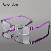 Reven Jate Half Rimless Eyeglasses Frame Optical Prescription Semi-Rim Glasses Frame For Women's Eyewear Female Armacao Oculos