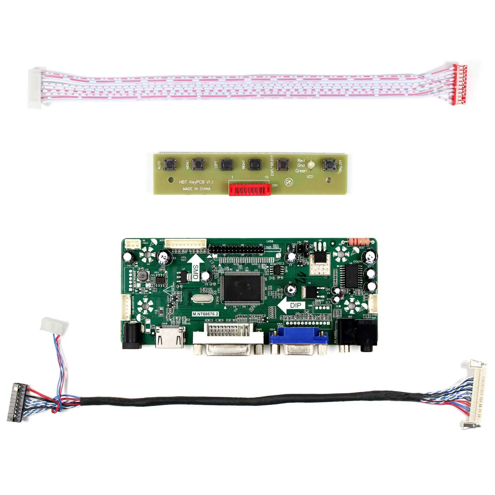 لوحة تحكم LCD عالية الدقة لـ MI ، VGA ، DVI ، صوت ، تعمل مع شاشة 12.1 بوصة ، 800x600 ، LQ121S1LG75