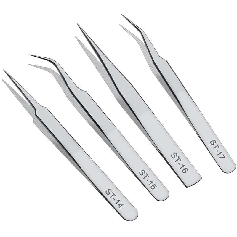 Stainless Steel anti-static eyelash tweezers superhard Eyelash Extension tool Best Quality Tweezer