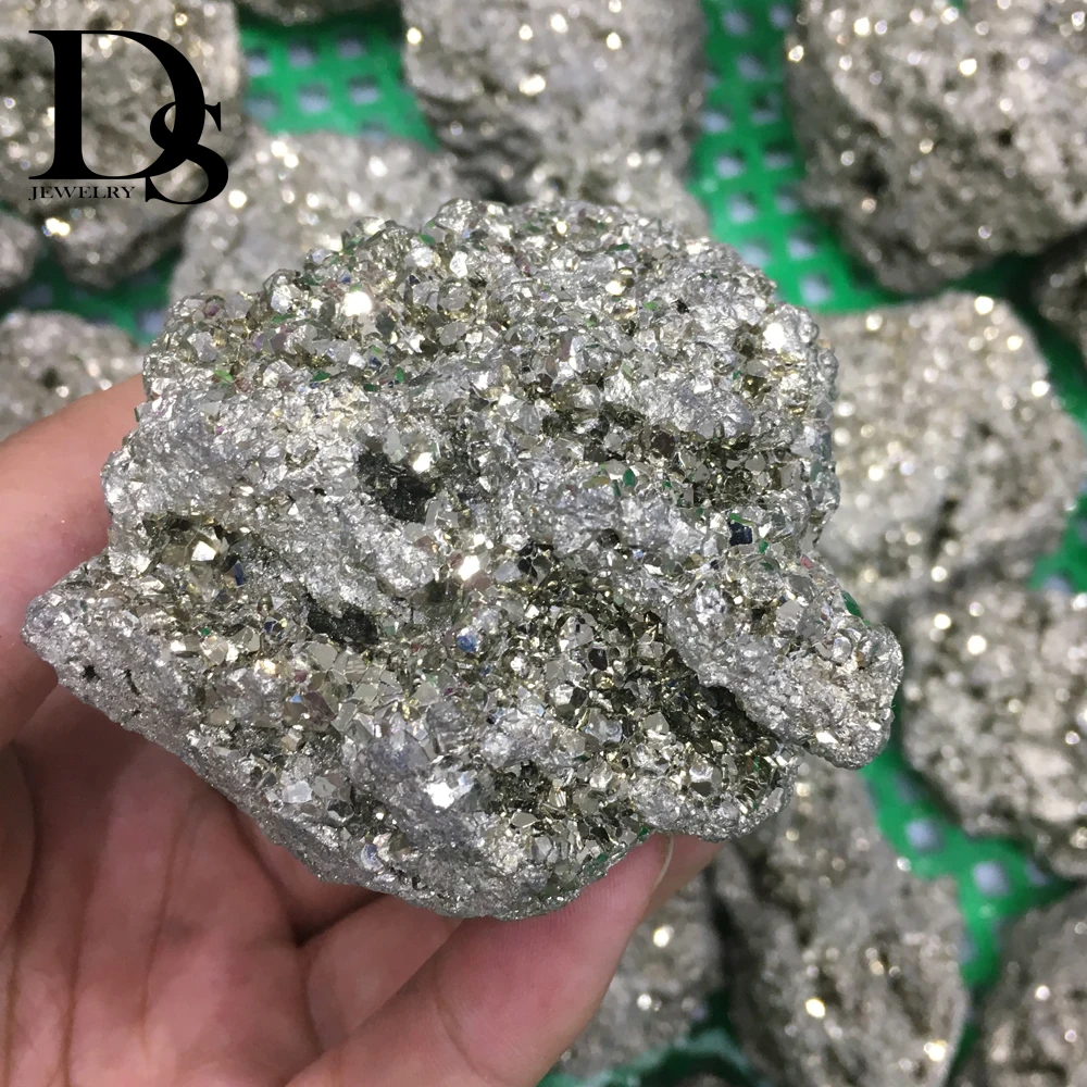 350-550g Natural Pyrite Rough Raw Fools Gold Mineral Crystals Ore Metal Minerals  Specimen For Cutting,Tumbling Polishing