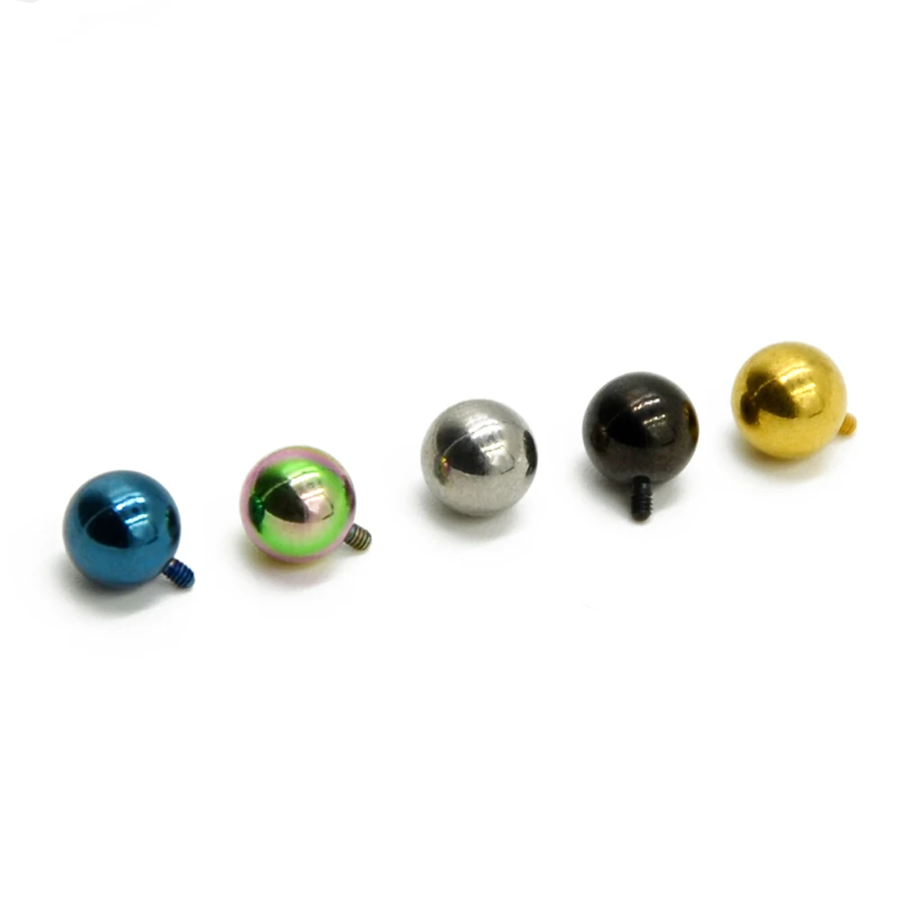 1pcs Surgical Steel Micro Dermal Piercing Ball Micro Dermal Anchor Crystal Top Dermal Piercings Surface Body Stud Piercing 14G