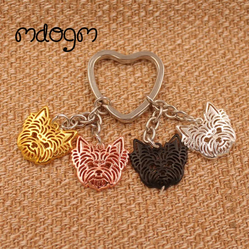 Yorkshire Terrier Dog Animal Purse Handbag Charm Metal Pendant Keychain For Bag Car Women Men Girls Key Ring Jewelry K043