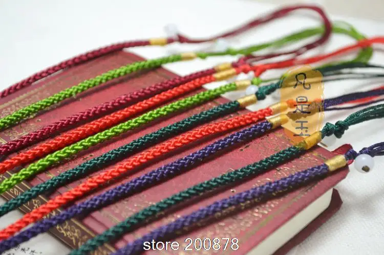 Imagem -04 - Correntes de Nylon Pingente Torcido Cordões de Colar Correias de Roscas Multi Cores Atacado mm 50 Pcs