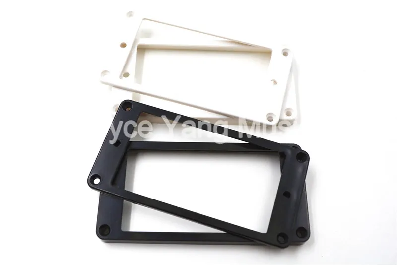 Niko 4pcs White Black Flat Plastic Humbucker Pickup Frame Holder Mounting Ring 3*5/7*9mm