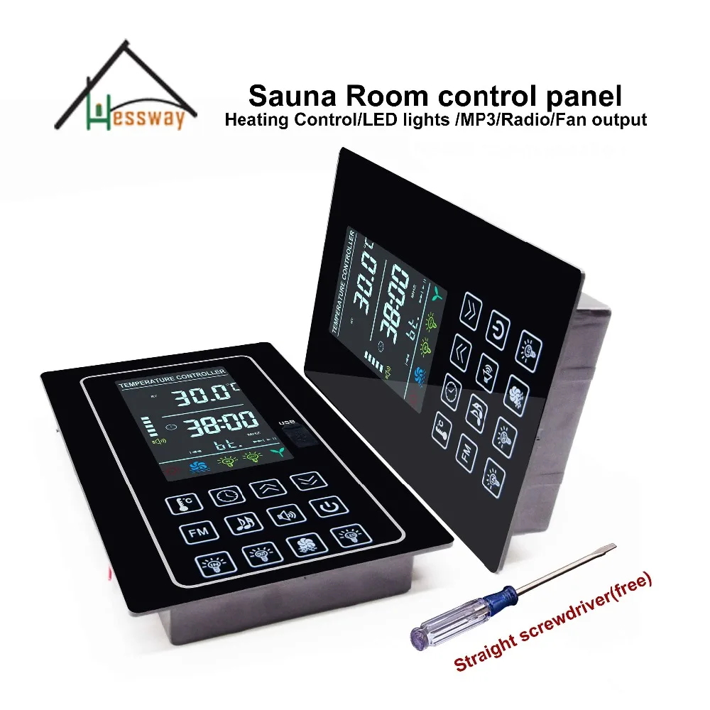 110V 220V Multi-Function Sauna Room Temperature Controller with AUX Output LED or Oxygen Bar