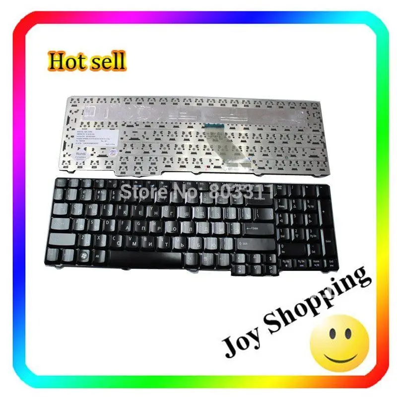 Glossy Black  RU (Russia) laptop keyboards for  Acer aspire 9400 AS9300 AS7000