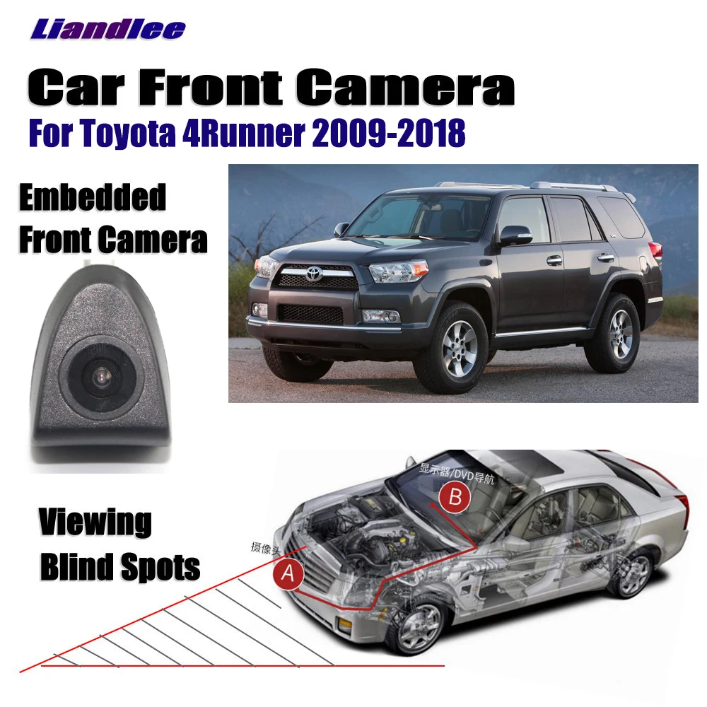 Car HD Front View Camera For Toyota 4Runner Highlander XU40 Alphard 2007-2015 Not Reverse Rear Parking CAM Accessories