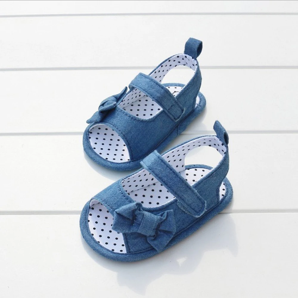 Newest Baby Girls Bow Princess shoes Summer spring Soft Anti-slip Crib Shoes 0-18M butterfly-knot children first walker