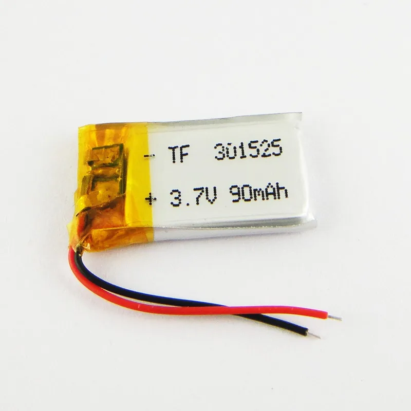 Brown 90mah 3.7V 031525301525 polymer lithium battery MP3 MP4 Bluetooth headset Rechargeable Li-ion Cell