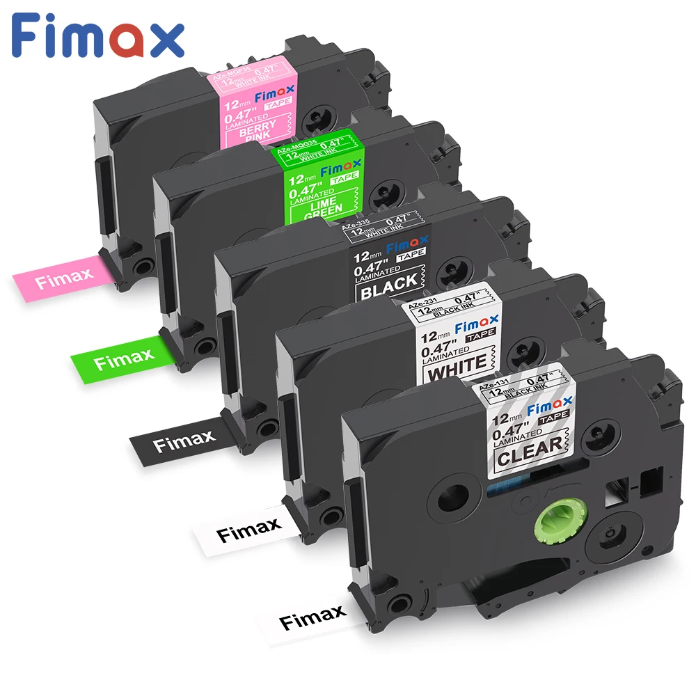 Fimax 5 pcs Compatible for Brother TZE-231 P-Touch tz Tape TZe231 tz131 tz221 TZE-335 tzeMQP35 Printer Ribbons For Label Maker