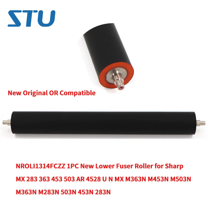 

NROLI1314FCZZ 1PC New Lower Fuser Roller for Sharp MX 283 363 453 503 AR 4528 U N MX M363N M453N M503N M363N M283N 503N 453N