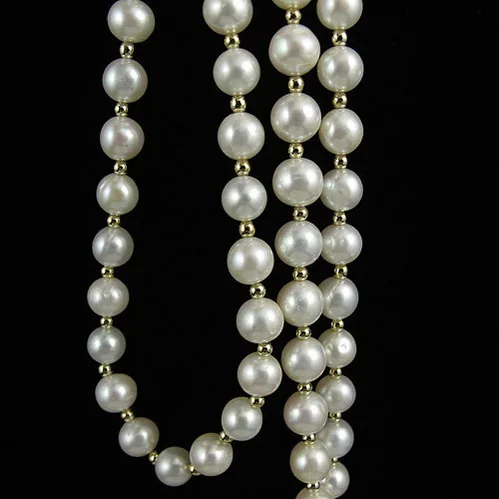 Natural Pearl Jewellery White Color AA 8-9MM Natural Color Freshwater Pearl Necklace Fashion Lady's Wedding Party Gift