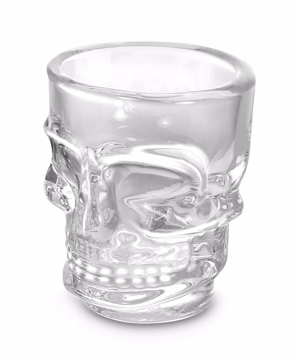 6PCS 45ml Skull Shot Glasses, Set of 6, 1.5 oz, Clear