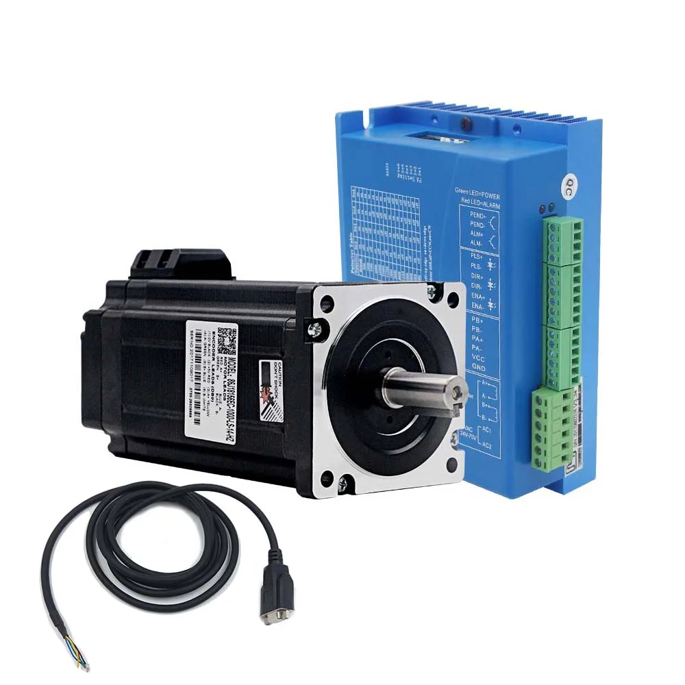 NEMA34 4.5Nm Closed-Loop Stepper Motor+Driver Kit 2Phase 5A 86J1880EC-1000+2HSS86H for Engraving Cutting Machine, 73mm Rabbet