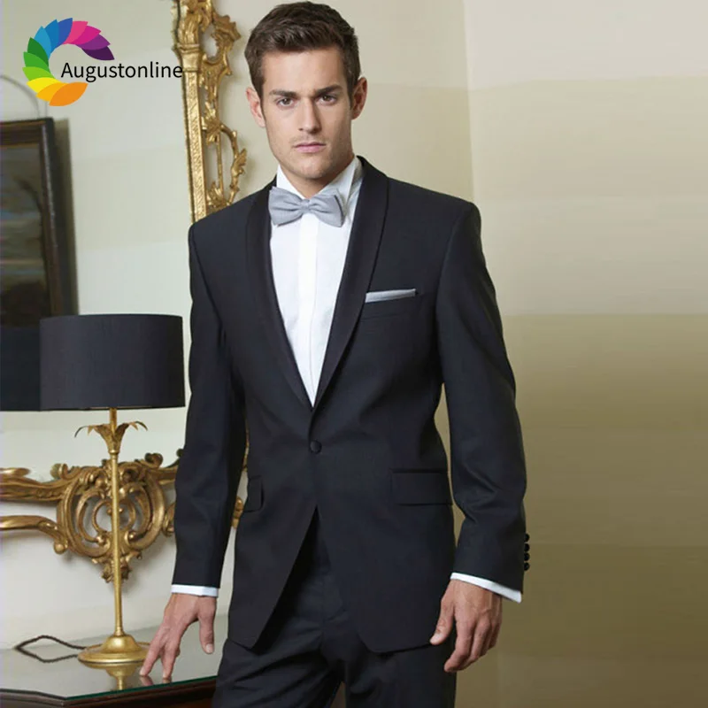 

Tuxedos Black Business Men Suits For Wedding Costume Blazer Custom Made Slim Fit Formal Best Man Prom Terno Masculino 2 Pieces