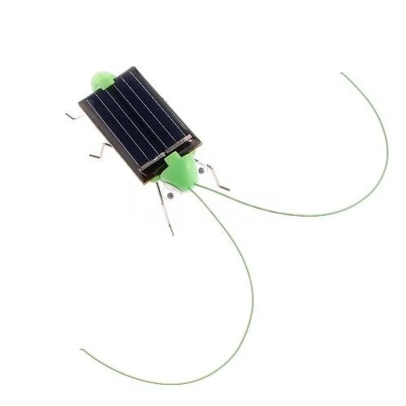 New 1 PCS Children Baby Solar Power Energy Insect Grasshopper Cricket Kids Toy Gift Solar Novelty Funny Toys