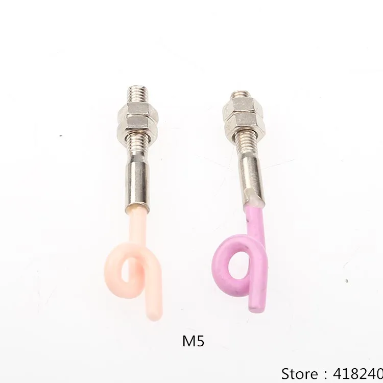 M4 M5 Thread Through Coil Line Ceramic Pigtail Loop Textile Accessories Porcelain Eye Yarn Guide