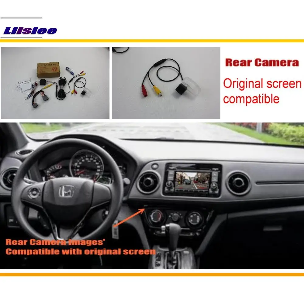 

For Honda HRV/H-RV XRV/X-RV Vezel 2013-2016 Car Back Up Rear View Camera Adapter RCA AV HD CAM OEM Display Reverse Image Upgrade