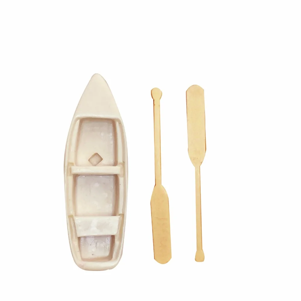 3D Boat with Paddle Oars Silicone Mold - for Fondant Candle, Gum Paste, Resin Polymer Clay, Scrapbooking Mold T1124