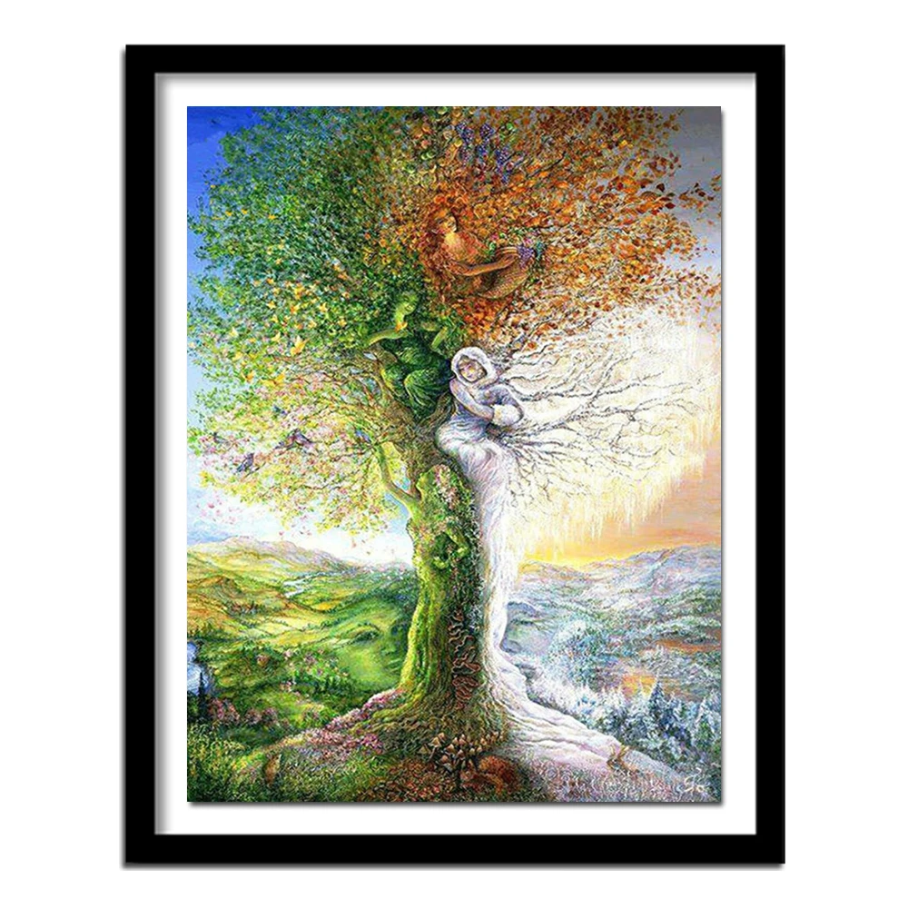 landscape Diamond embroidery DIY diamond Painting Tree Fairy homes 5D cross stitch diamond  home decor wall sticker decor