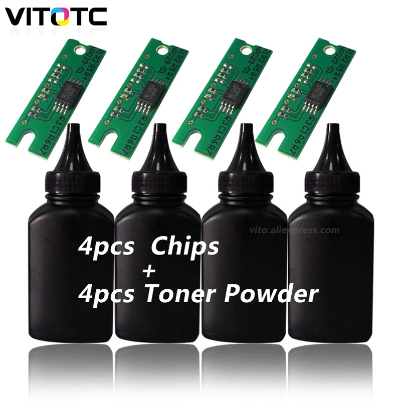 4 Kit Toner Powder Cartridge Chip For Ricoh Aficio SP100su SP100sf SP100 SP110q SP110suq SP111sf SP112sf SP111 SP112 Printer