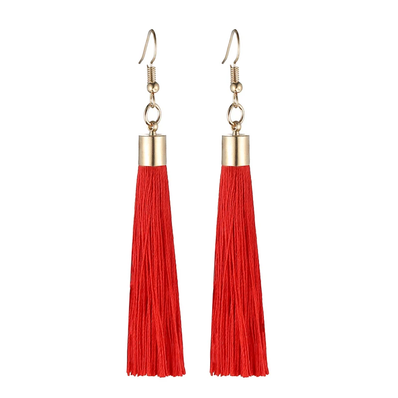 LOVBEAFAS Fringe Quaste Ohrringe Für Frauen Gold Farbe Vintage Lange Tropfen Baumeln Ohrringe Mode Hochzeit Schmuck Party Geschenk – Detail 3