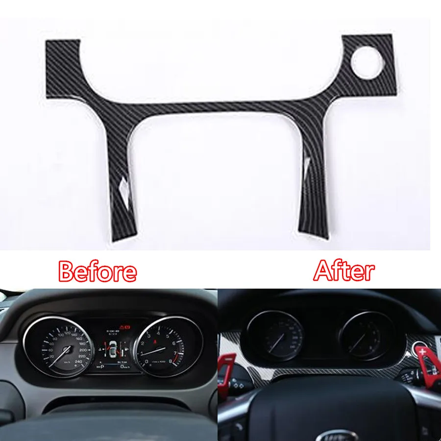 Fit For Land Rover Discovery Sport 2015-2017 Auto Car Dashboard Instrument Frame Strip Trim Styling Sticker ABS Carbon Fiber