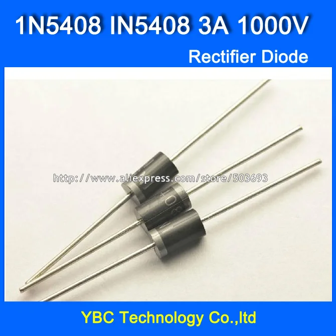 500pcs/lot  1N5408 IN5408 3A/1000V Rectifier Diode Big Power and Long Pins