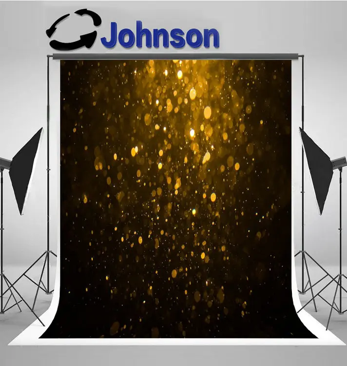 gold bokeh Black sparkly photo backdrop  High quality Computer print party photo studio background