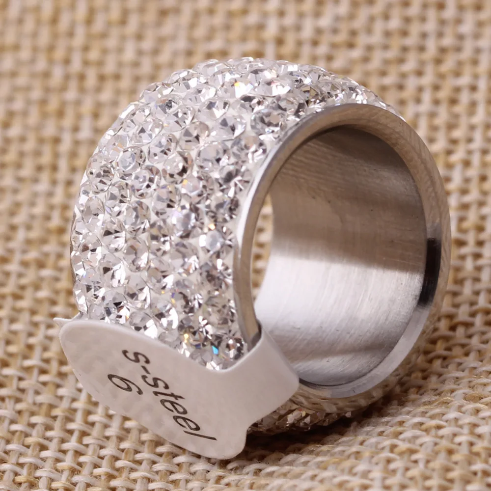 Wholesale High Quality Classic  Six Row Crystal Jewelry  Wedding Ring FREE SHIPPING!