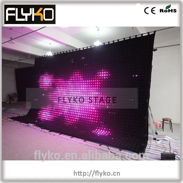 Free Shipping flexible led stage video curtain wall screen led curtain video curtain image 3