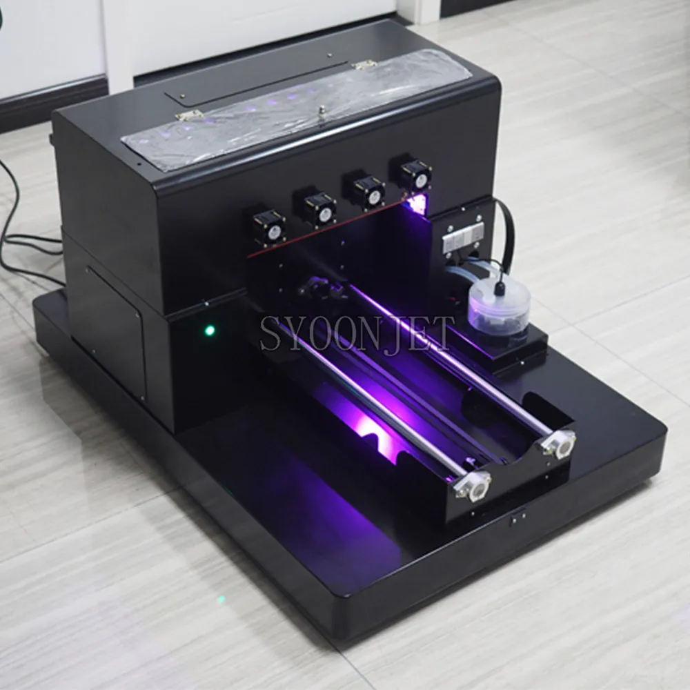 Factory UV printer A3 UV Flatbed Printer a3 for Pen Phone Case, Lighter, TPU, PVC, Metal, Wood, 3D emboss Printing