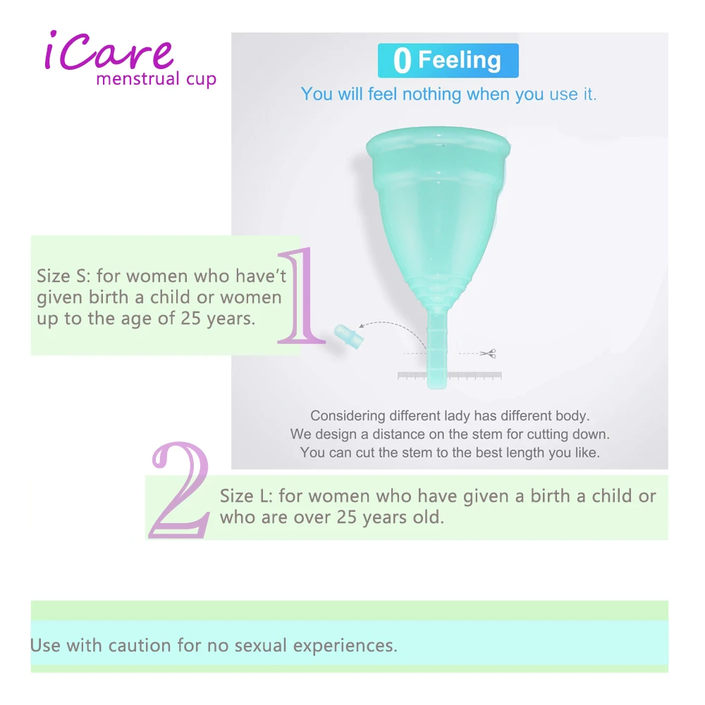 Reusable Menstrual Cup Medical Silicone Period Cups for Women Girl Comfortably Use for 12 Hours Menstruation Copa Menstrual Cup