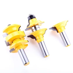 CHWJW 12mm Shank 3PC Window Sash Router Bit Set