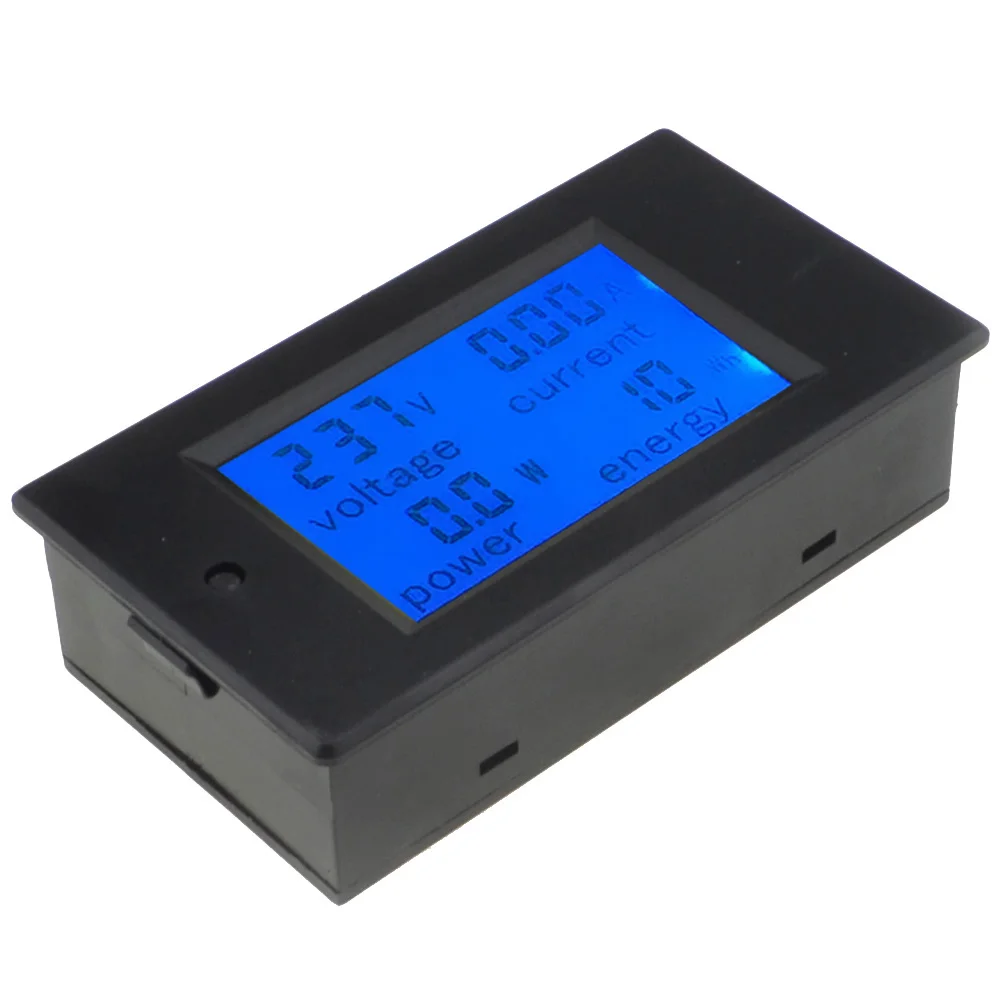 4 in 1 Digital Voltmeter Ammeter Wattmeter Power Energy Meter Voltage Current AC 80-260V 0-100A 20A LCD Display Volt Tester