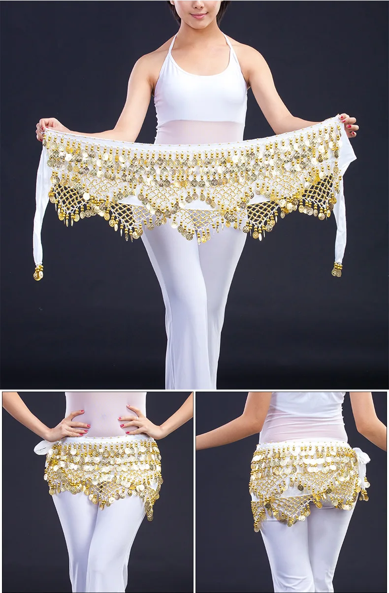 Neue Stil Top Verkauf Bauchtanz Taille Kette Hüfte Schal Bauchtanz Münzen Gürtel Tanzen Taille Gürtel Tänzerin Zubehör – Detail 23