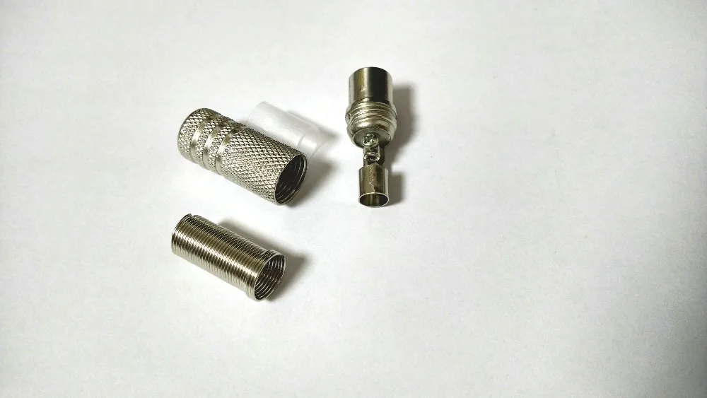 Conector de cable coaxial macho para Audio, vídeo, TV, 8 Uds.