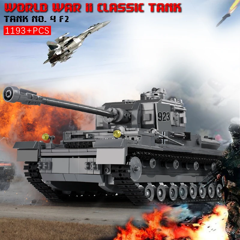 

1193+pcs Military Blocks War Tank 3D Model PZKPFW-IV Building Blocks Building Toy Kit Educational Construction Toys For Children