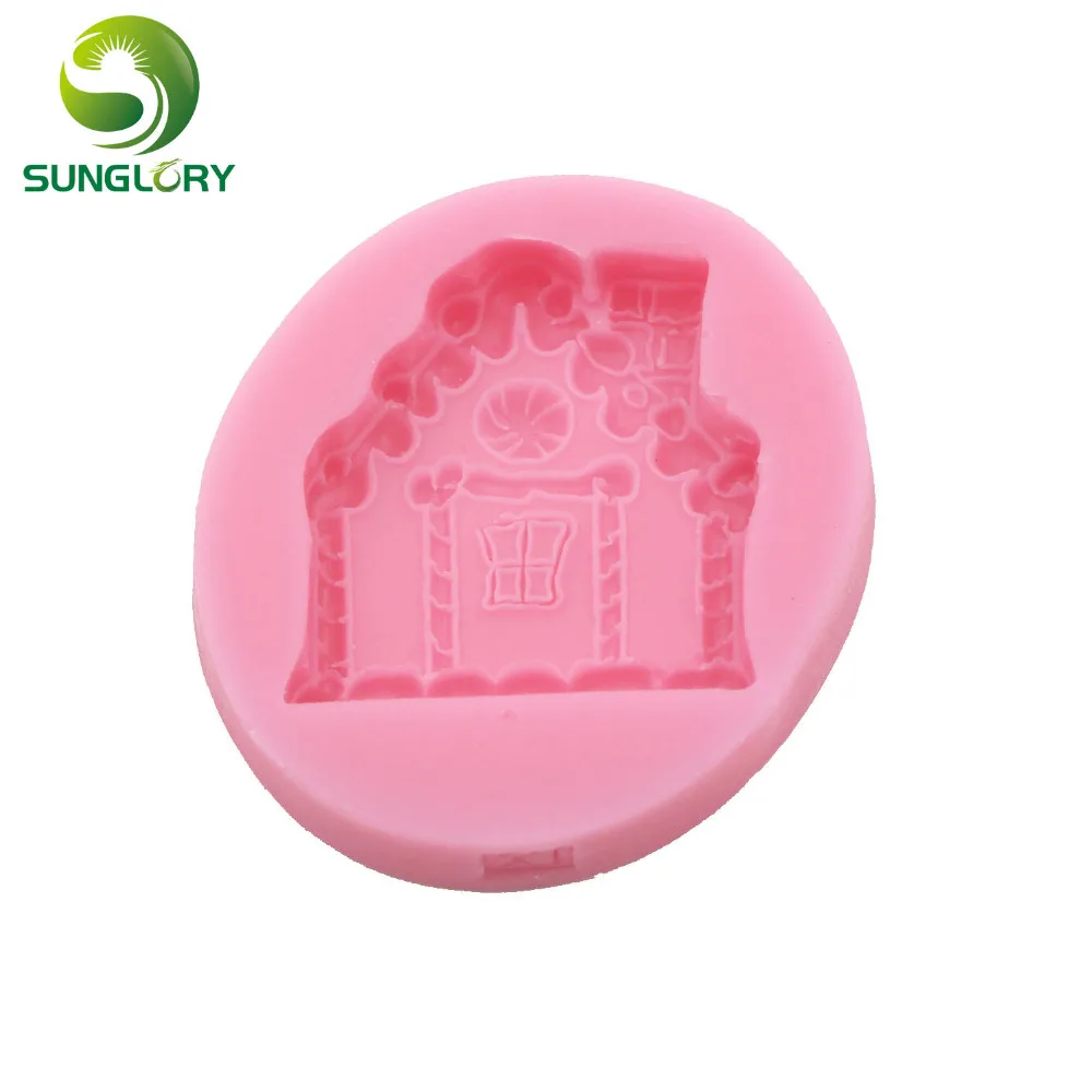 Christmas Decoration House Silicone Cake Mold Soap Mold Cake Decorating Tools Fondant Decor Moldes De Silicona Paste Americana