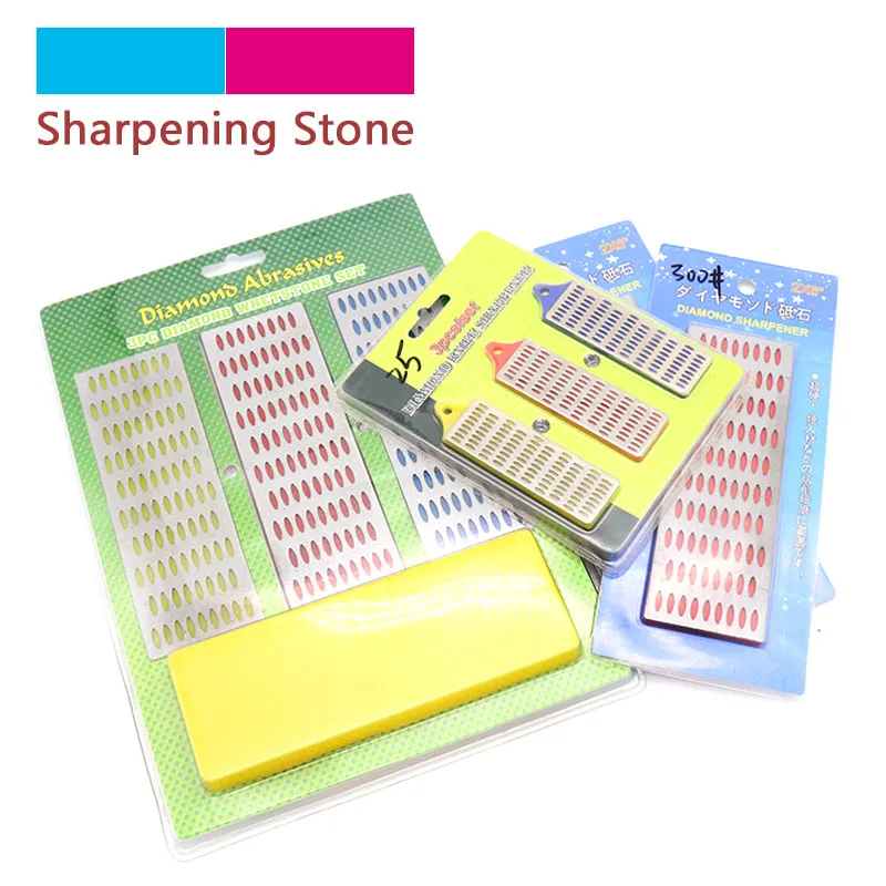 

Portable 1/3pcs Diamond Sharpening Stone Hone Set Backing Whetstone Block Kitchen Knife Acecssories Skiing Sharpeners