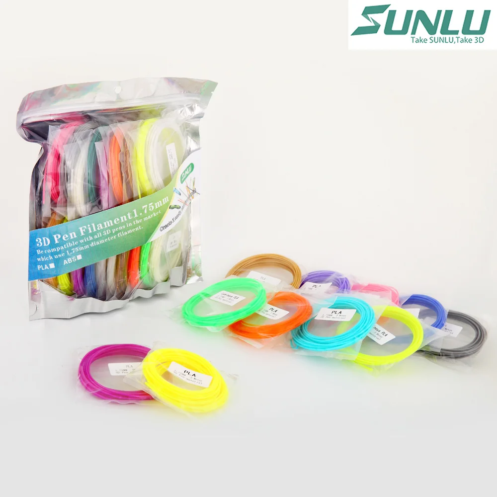 

Sunlu original supply 20 colors 5M PLA 3D pen Filament 1.75mm for 3d doodle/ 3d drawing pen