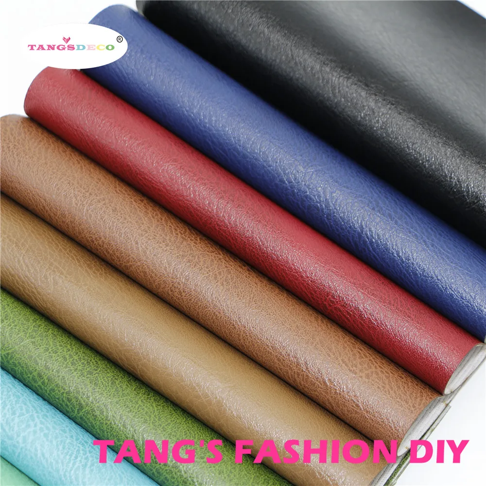 12pcs---20X22CM High Quality NEW DIY  Embossed Overlap Color Synthetic Faux PU Leather