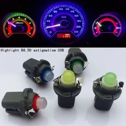 10Pcs T5 B8.5D B8.5 SMD LED Car Light Automobiles Light-emitting Diode Instrument Dashboard Light Bulbs Auto Interior Small Lamp